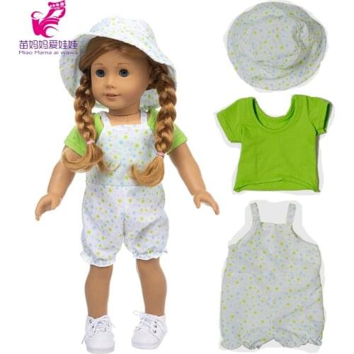 Reborn baby doll clothes jumpsuit set 17 inch Nenuco Ropa y su Hermanita 18" doll clothes hat set