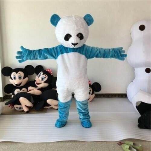 Halloween Chinese Blue Panda Mascot Costume Party Game Cos Skirt Adult Birthday Party Advertising Opening Carnival