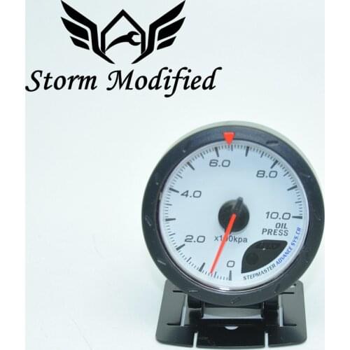 SuTong 2.5" 60MM DF Advance CR Gauge Meter Oil Pressure Gauge White Face Face With Oil Sensor