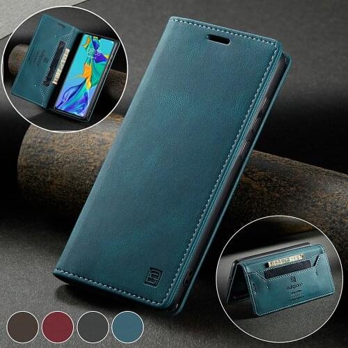 Matte Flip Case For Huawei P40 P30 Lite P30 Pro Nova 4E Luxury Business Card Full Wallet Cover For Huawei P Smart 2021 Honor Y7A