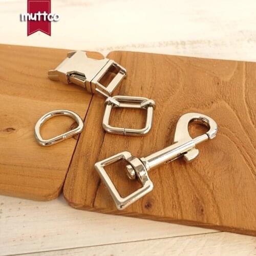 Metal buckle+adjust buckle+D ring+metal dog clasp/set) Retailing environmental accessory 20mm metal DIY dog accessories 4colors