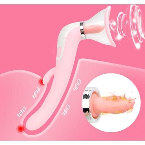 Multispeed Sucking Dildo Vibrator Licking Clit Nipple Massager Clitoris Stimulation Erotic Sex Toys for Women