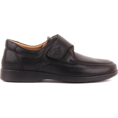 Dr. Soft-Black Leather Velcro Men 'S Daily Casual Shoes