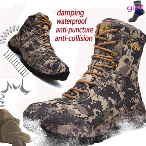 Winter Autumn Men Military Boots Quality Special Force Tactical Desert Combat Ankle Boats Army Work Shoes Leather Snow Boots