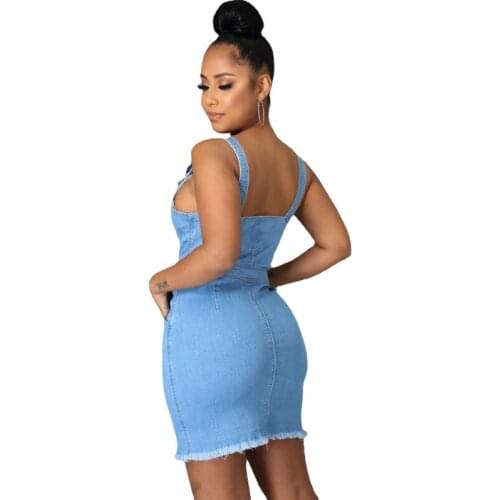 PNDODO Fashion Denim Dresses