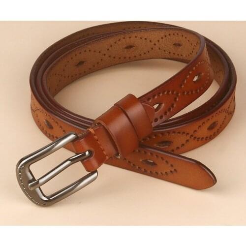 Genuine Leather Belts for Women Second Layer Cowskin Woman Belt Vintage Pin Buckle Strap Jeans Designer Belt Luxury