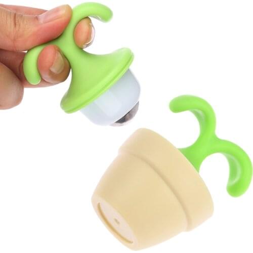 Handheld Body Manual Massager Cute Mini Potted Plant Shaped Roller Ball Bead Relaxation Neck Foot Face Lift Beauty Tool Hot