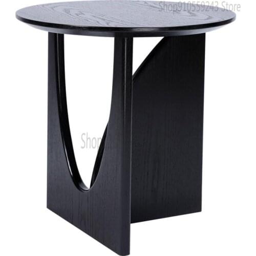 Light Luxury Sofa Side Table Modern Minimalist Movable Coffee Table Small Apartment Home Living Room Nordic Creative Solid Wood