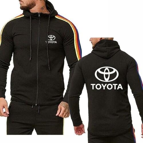 Hoodies Men Toyota Car Logo Print Sweatshirt Spring Autumn New Men Hoodie Casual Fashion Hooded Zipper Tracksuit Top Hoodie Men
