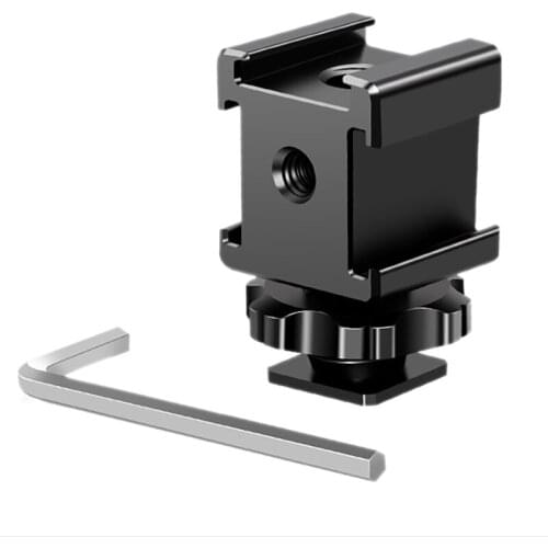 Three Head Hot Boot Extended SLR Camera Accessories Cold Boot Extended Bracket Adapter Monitor Flash Hot Boot Base