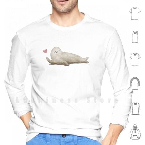 Seal Of Approval Hoodie Long Sleeve Seal Of Approval Seal Approval Love Silly Porpoise Aquatic Water Animal Sea