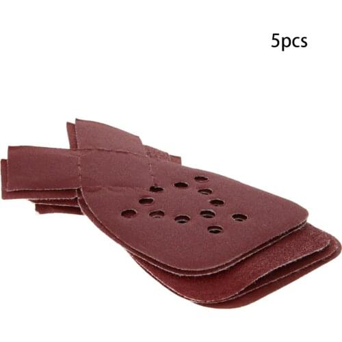 Utoolmart 1set Triangle Dovetail Flocking Sandpaper With 12 Holes 40~800 Grit All 11Models x5pcs/Model Alumina Sanding Sheets