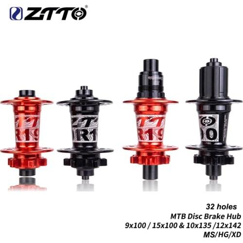 ZTTO MTB Bike Disc Brake Hubs 32 Hole 4 Sealed Bearing Ratchet 54T Thru Axle Quick Release HG XD micro hub 142 12 100 135