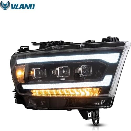 VLAND Wholesales Front Lamps With Sequential 2019 2020 2021 Full LED Headlights For Dodge Ram 1500
