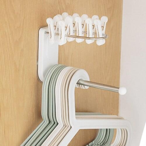 Waterproof Adhesive Storage Rack Clothes Stand Organizer Hook Balcony Hanger Closet Clothes Glass Mug Shelf Hanger