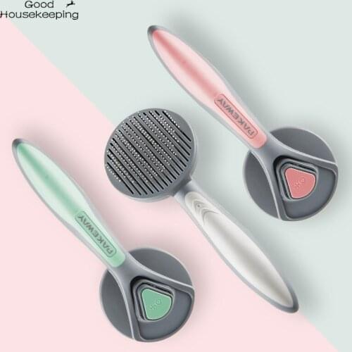 High Quality Pet Comb Self Cleaning Brush Professional Grooming Brush for Dogs and Cats Pet Glove Dog Bath Cat Cleaning Supplies