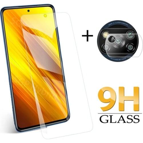 1-2PCS Safety Glass on Poco X3 NFC Screen Protector Camera Film For Xiaomi Poco X3 NFC Protective Glass On PocoX3 NFC HD Glas