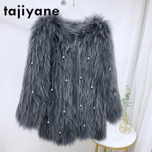 Winter Womens 2021 Coat Real Fur Coats Women Genuine Raccon Fur Jackets Woman Clothes Korean Style Abrigo Mujer TN1495