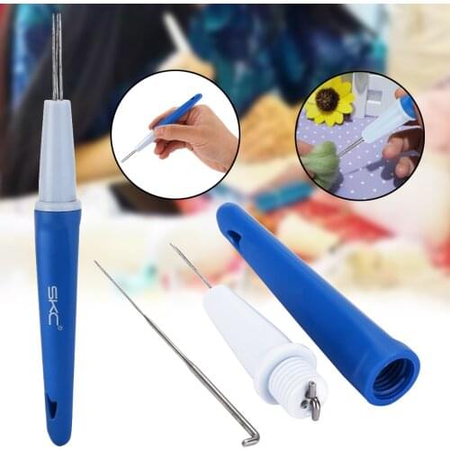 1Pc Needle Felting Tool With 3 Needles Wool Embroidery Craft Pen Shape Felted Kit Wool Felt Poking Sewing Tool Set