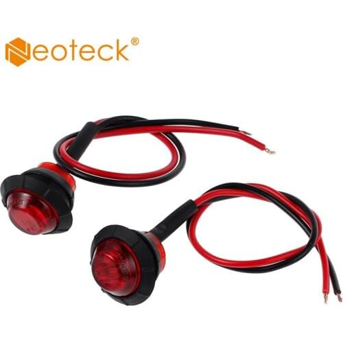 4 pcs 12V Red Led Light Bulbs 3 LEDs Side Marker Light Indicator Lamp For Truck Trailer Caravan Lorry Lamdas lamp
