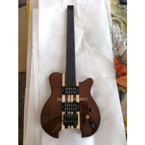6-string, headless electric guitar, double pickup, black hardware, optional color, factory customization