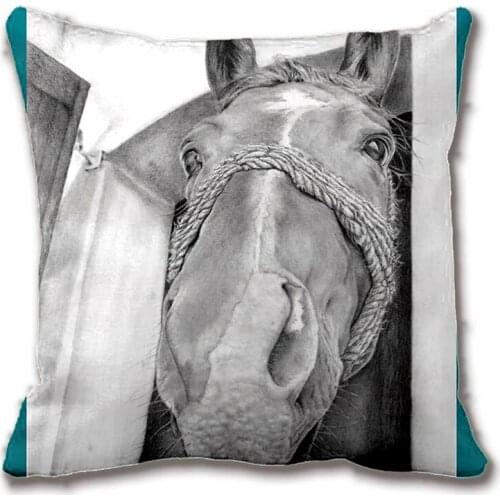 Peek-A-Boo Horse Pillow Decorative Cushion Cover Pillow Case Customize Gift High-Quility By Lvsure For Car Sofa Seat Pillowcase