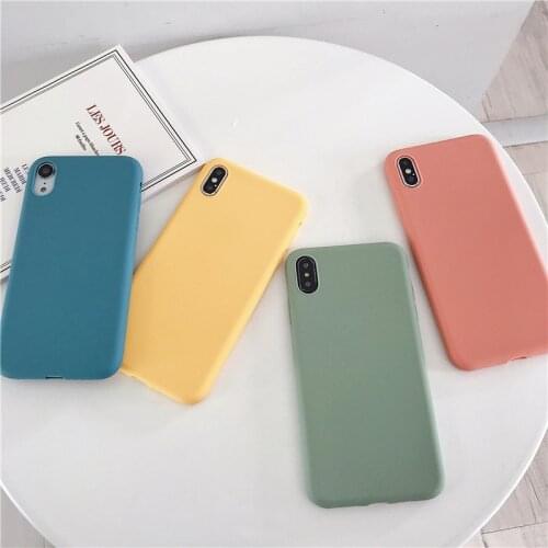 For iPhone 12 11 Pro X Xs Max XR 8 7 SE 2nd Plain Phone Case Slim Frost soft tpu Back Cover For iPhone 8 7 6 6S Plus 5 5S SE