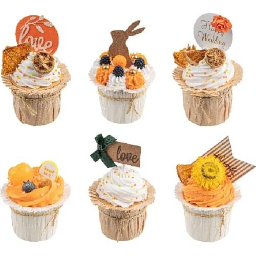 Wedding Decor Simulation Fake Cream Cake Model Hat Paper Cup Gourmet Shooting Props Dessert Table Window Scene Layout Decoration