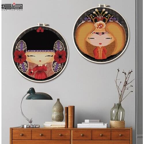 Chinese Classical Classics Jinling Twelve Ancient Characters Cartoon Embroidery Ancient Style National Style Hand needle Kit