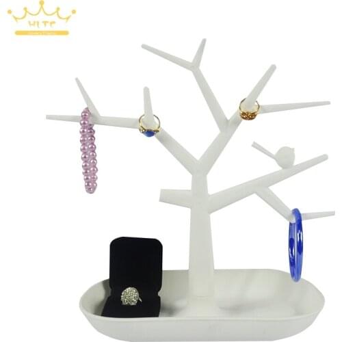 Multifunctional Bird Tree Branch Shape White color Jewelry Display Earring Bracelet Necklace Ring Display stand for earrings