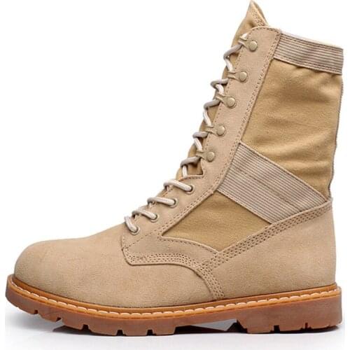 Mens Desert Military Tactical Boots Skidproof Men Outdoor Combat Army Boots Wearable Anit-Slip Sneakers Big Size 36- 45 AA60620