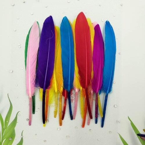 Natural Swan Feathers Plumes 15-22cm Goose Feather Plume for DIY Wedding Jewelry Craft Home Decoration 50pcs