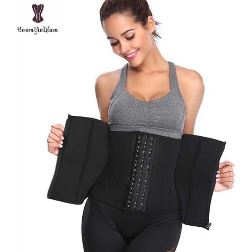 Neoprene Hot Waist Trainer Steel Bones Sweat Body Shaper Hooks and Zipper Corset Keep Warm Shapewear Sports Waist Protection 611