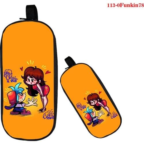 Friday Night Funkin Double Layer Pencil Bag Student Pencil Case for Boys Cute Cartoon Stationery Bag Girl Pen Bag Back To School