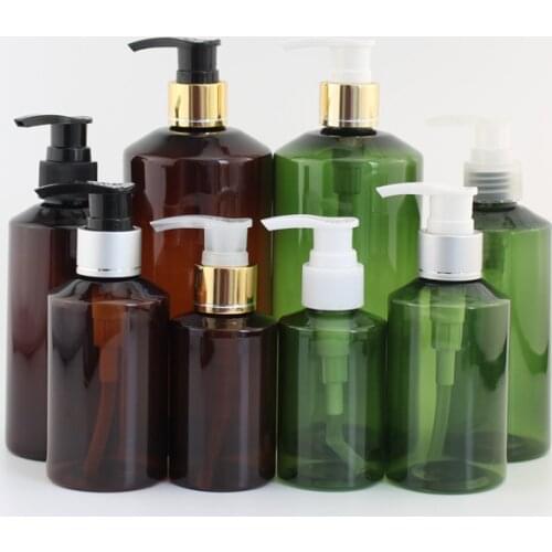 24pcs 100ml 150ml 200ml 500ml Empty Plastic Bottle With Lotion Pump Shampoo Dispenser Container Personal Care Cosmetic Packaging