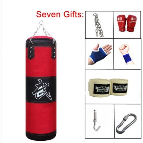 Woman Boxing Training Sandbag 5kg boxing bag Fitness supplies as martial arts training equipment Men Punching Sandbag gloves