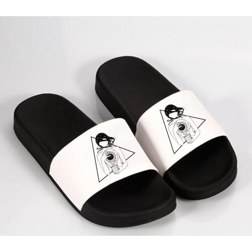 Shoes For Women Summer Bathrooom Indoor Slippers flower light bulb Print beach Slides Non-slip filp flops Fashion Ladies shoes