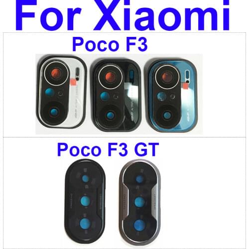 Rear Camera Lens Glass Cover Frame For Xiaomi Poco X3 NFC Global Version Main Back Camera Cover Frame + Sticker Replacement Part