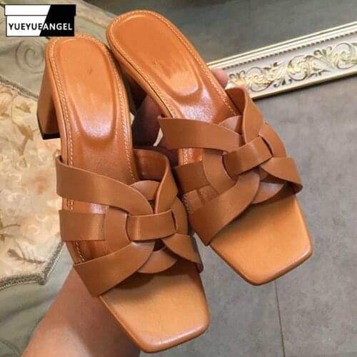 2019 Slim Shoes Summer Women Slipper Fashion Luxury Designer Model Sandals Genuine Really Leather Lady Shoes Excellent Slide