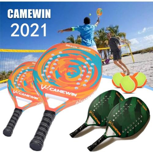 In stock / 3 colors The lowest price professional beach tennis racket in the whole net. Racket carbon fiber EVA elastic material