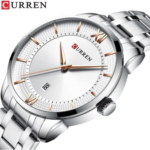 High-end brand CURREN mens ring pattern watch, business meeting essential watch, mens waterproof watch