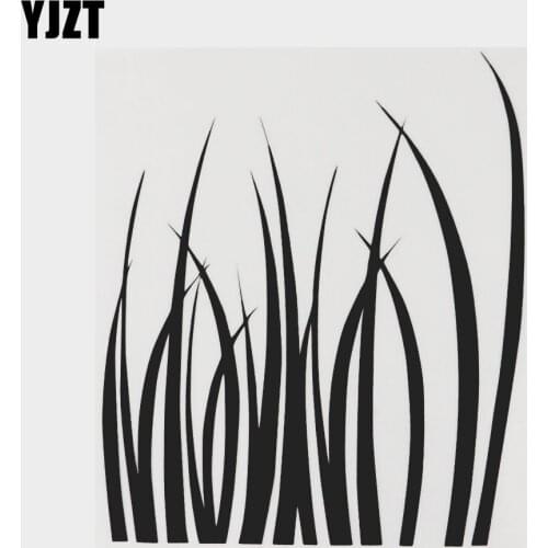 YJZT 13.3CM×15.6CM Blades Of Grass Plant Vinyl Car Body Window Stickers Decal Fashion Decor 18B-0014