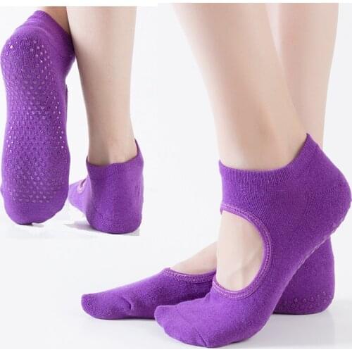 Women Yoga Socks Non-Slip Grips Thicken Antislip Silicone Sole Breathable Cotton Pilates Pure Barre Ballet Dance Socks
