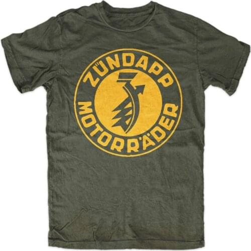 Zundapp Logo T-Shirt Oliv K800,Ks750 Gespann Zweirad Kult Logo Cs 50,Ks 80 2019 New Design Fashion Street Wear Retro T Shirts