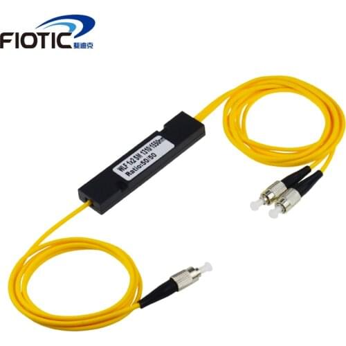 1×2 FBT PLC fiber splitter single mode FC/UPC FTTH 1*2 Fiber optic splitter 1:2 Cassette fiber splitter Planar Waveguide Fiber