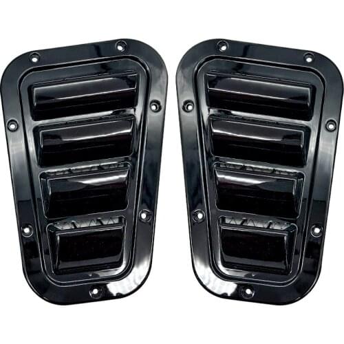 1 Pair Car Front Bonnet Vents Hood side trim cover steel air flow intake scoop vent snow cover for Land Rover Defender