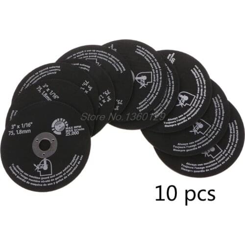 10pcs/Set 1mm Circular Resin Grinding Wheel Saw Blades Cutting Wheel Disc For Metal Cutting Wholesale&DropShip