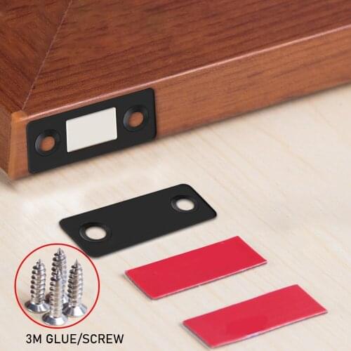 2 Pcs/Set Magnetic Cabinet Catches Magnet Door Stops Hidden Door Closer With Screw For Closet Cupboard Furniture Hardware