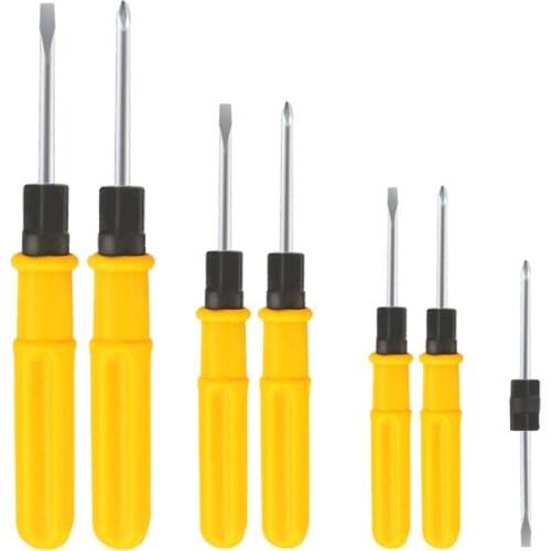 2 sides phillips and slotted double head screwdrivers portable household outdoor hand Screws Driver remover Repair tools