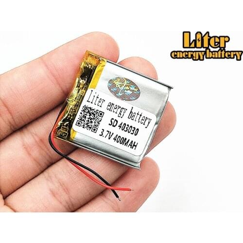 3.7V,400mAH,[403030] Polymer lithium ion / Li-ion battery for TOY,POWER BANK,GPS,mp3,mp4,MP5 Smart Watch,Power Bank Speaker